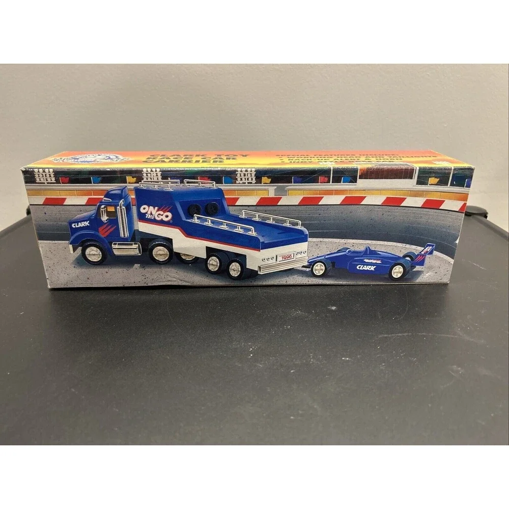 Limited Edition Clark Toy Race Car Carrier & Race Car Has Lights/Sounds 96 Boxed